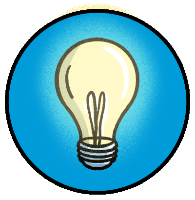 illustration of light bulb to indicate other considerations when getting a Prince Albert piercing