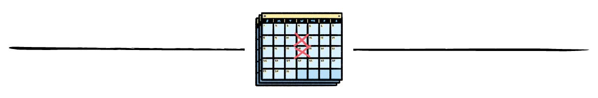 illustration of marked calendar to indicate tattoo appointment