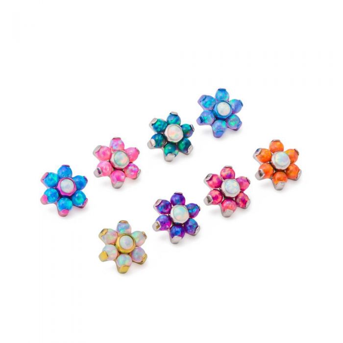 Photo of synthetic opal titanium derm tops for your curated ear