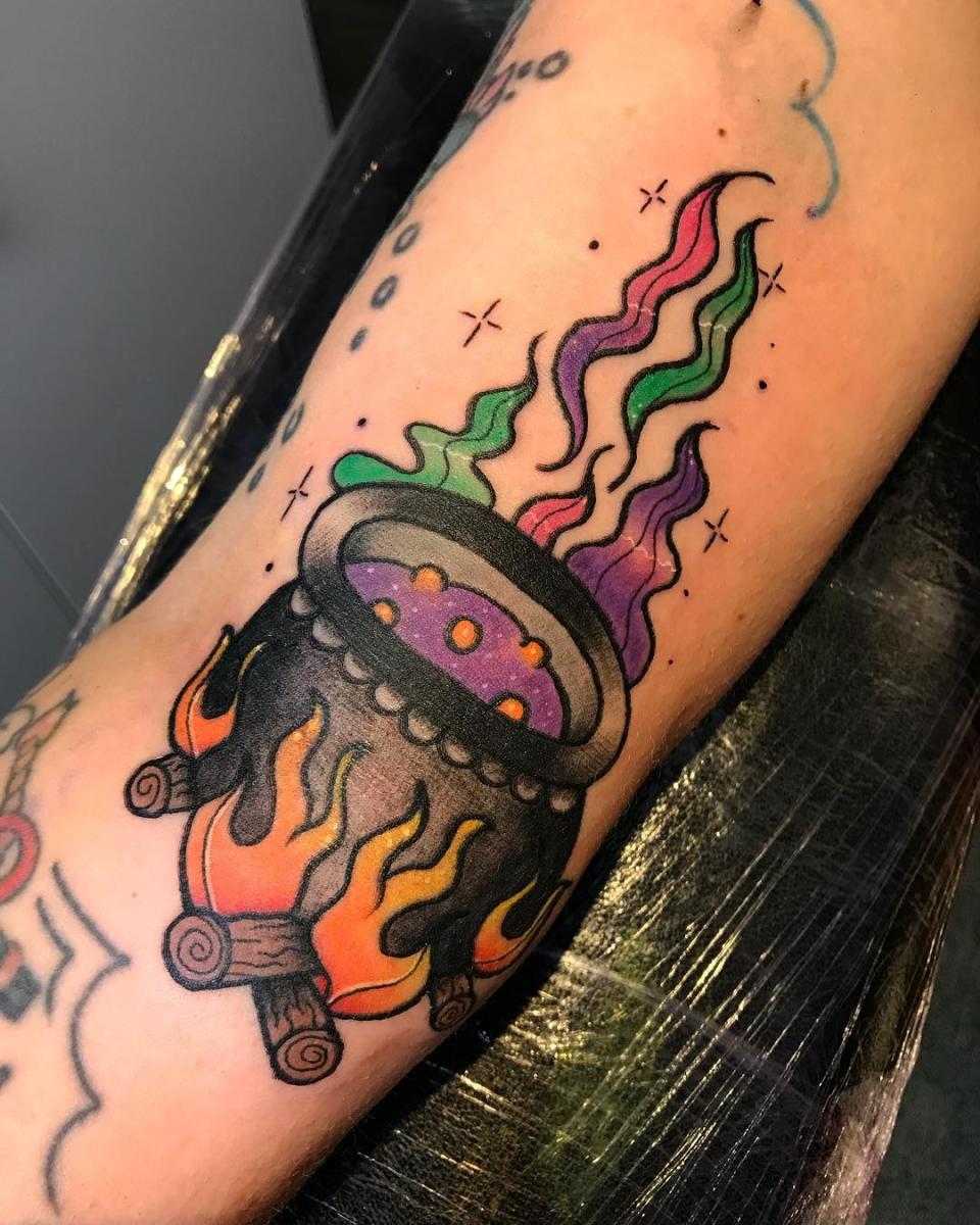 halloween tattoos, horror tattoos, traditional tattoos, Rach Bailey tattoo