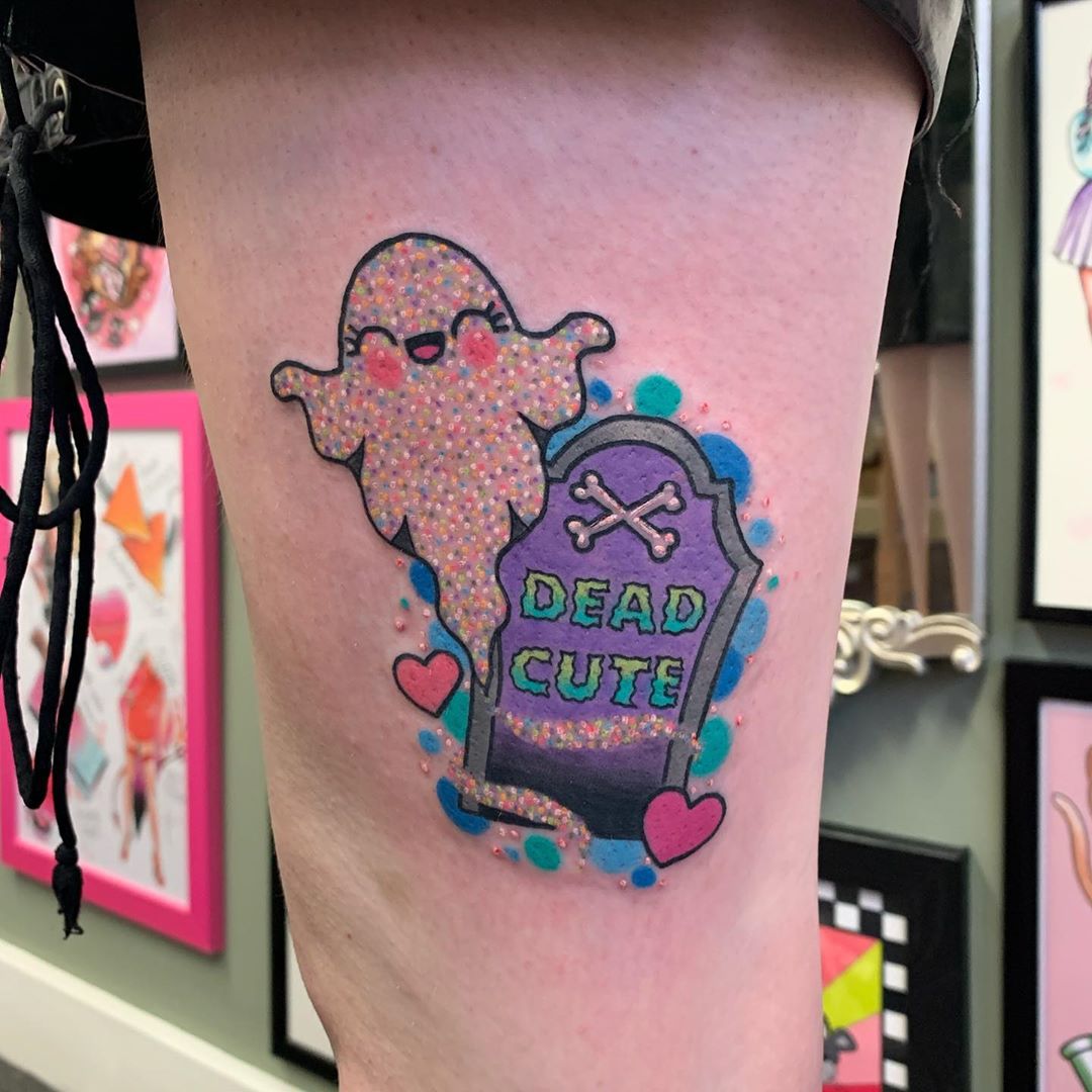 halloween tattoos, halloween themed tattoos, horror tattoos, horror themed tattoos, Little Rach tattoo