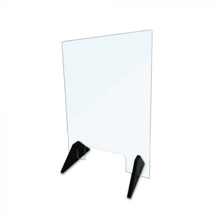 Plastic barrier for tattoo shop front desk use