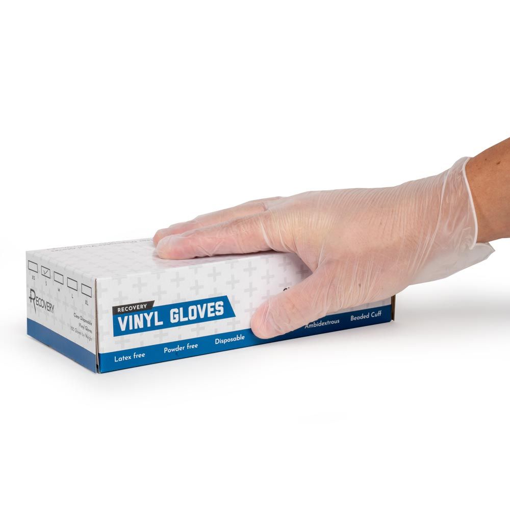 Box of Recovery vinyl disposable tattoo gloves