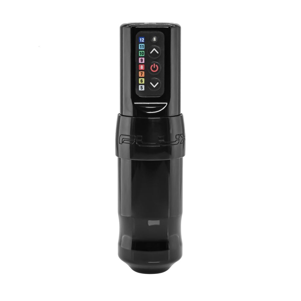 Spektra Flux wireless pen tattoo machine standing upright Spektra Flux wireless pen tattoo machine standing upright
