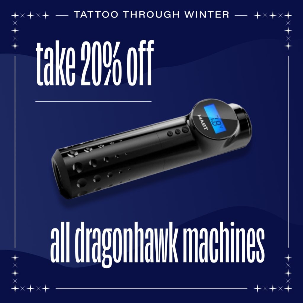 Dragonhawk machine with sale text above it