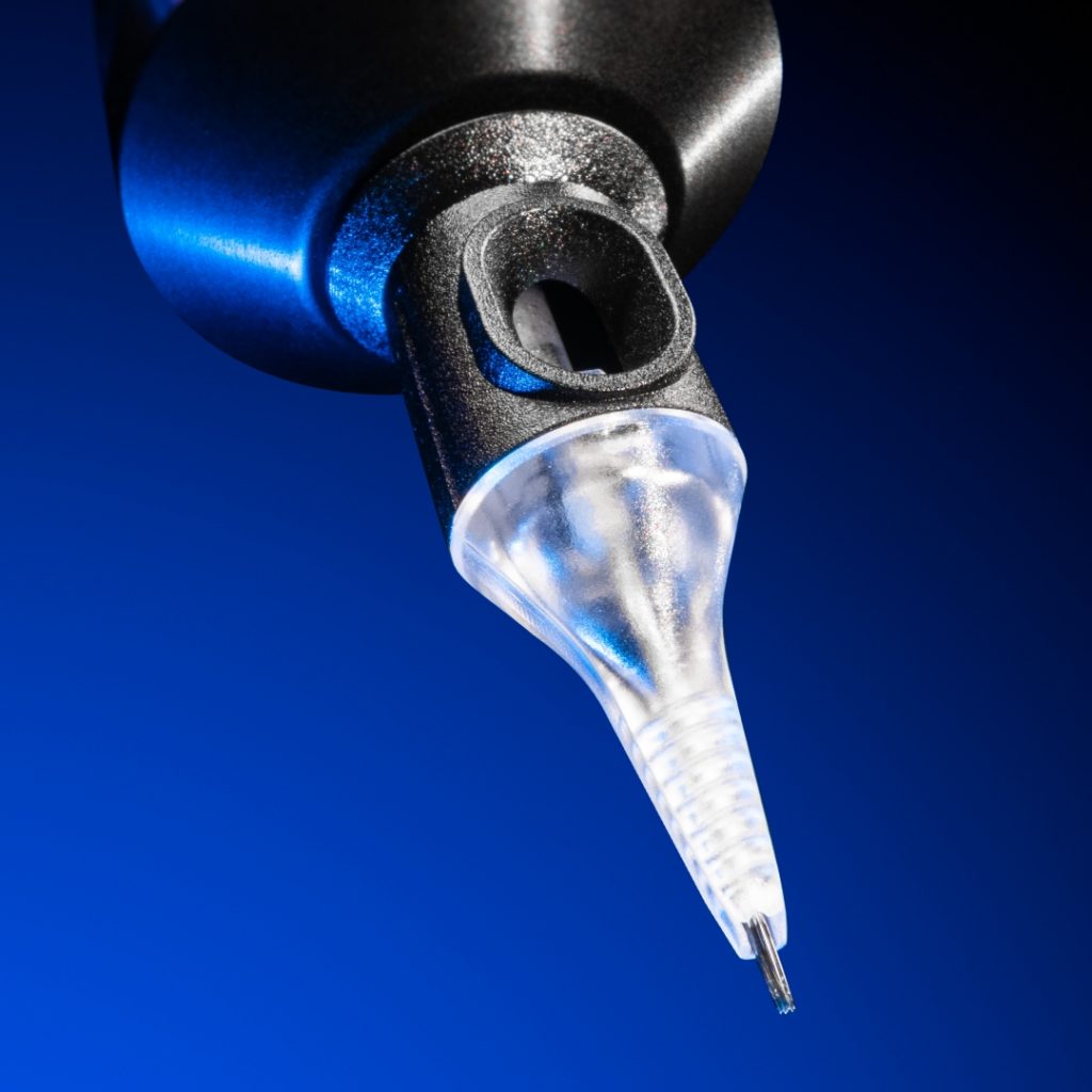 Close-up of Cheyenne capillary needle cartridges
